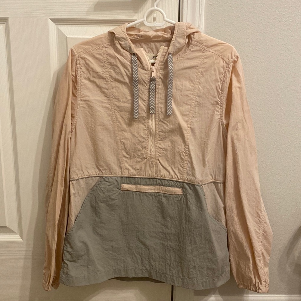 Marshall’s Thread + Supply pink/grey quarter-zip rain jacket